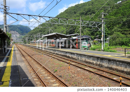 JR Hakubi Line, Misaki Station Platform JR Hakubi Line, Misaki Station Platform 140846403