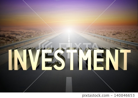 Investment concept, road - 3D rendering Investment concept, road - 3D rendering 140846653