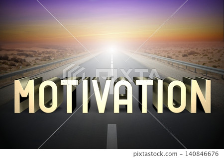 Motivation concept, road - 3D rendering Motivation concept, road - 3D rendering 140846676