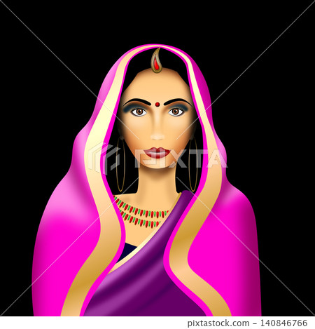 Indian girl/ woman wearing saree Indian girl/ woman wearing saree 140846766