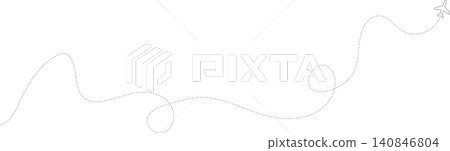 Airplane line path, flight route, trace, travel Airplane line path, flight route, trace, travel 140846804