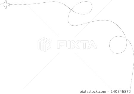 Airplane line path, flight route, trace, travel Airplane line path, flight route, trace, travel 140846873