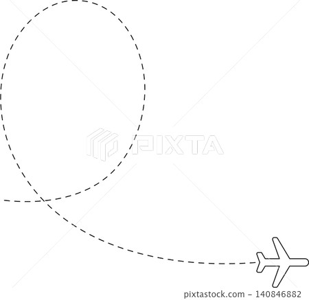 Airplane line path, flight route, trace, travel 140846882