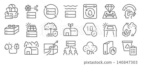 Beyond Green Data Center icon set. It includes green datacenter, server, sustainable, computing, hosting and more icons. Beyond Green Data Center icon set. It includes green datacenter, server, sustainable, computing, hosting and more icons. 140847303