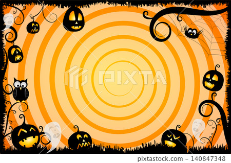 Halloween illustration - card template Halloween illustration - card template 140847348