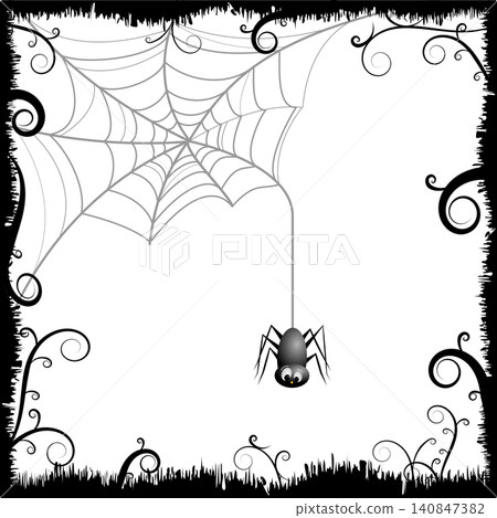 Halloween illustration - spider web Halloween illustration - spider web 140847382