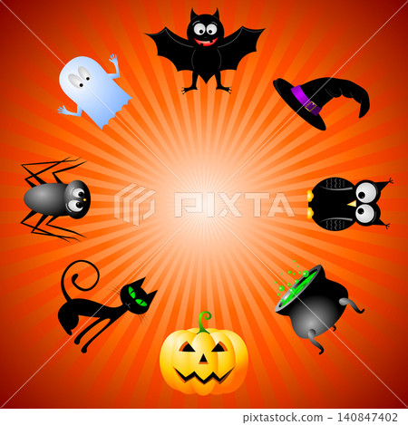 Halloween card - template Halloween card - template 140847402