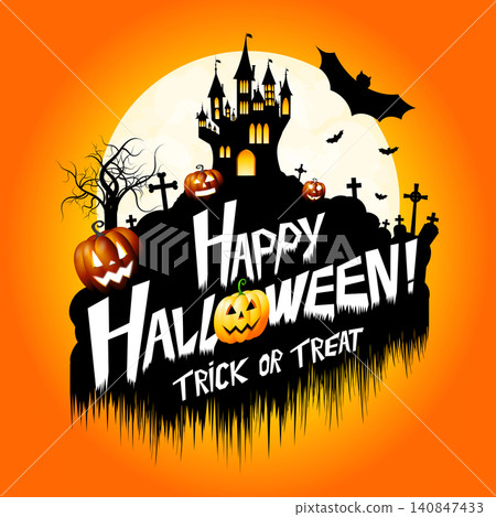 Halloween card - Happy Halloween! Halloween card - Happy Halloween! 140847433