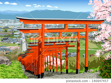 浮波稻荷神社鳥居 浮波稻荷神社鳥居 140847457