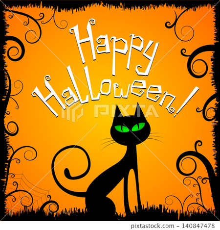 Halloween card - Happy Halloween! Halloween card - Happy Halloween! 140847478
