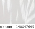 Leaf shadow and light on white concrete wall background 140847695