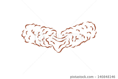 A Pair Of Crispy Fried Or Barbecue Chicken Wings Snack Vector Illustration A Pair Of Crispy Fried Or Barbecue Chicken Wings Snack Vector Illustration 140848146
