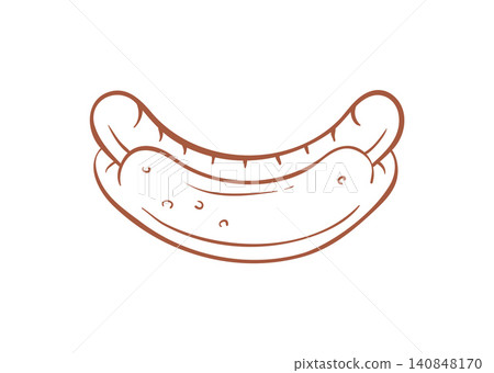 A Simple Grilled Frankfurter Sausage Link For A Hot Dog Vector Illustration A Simple Grilled Frankfurter Sausage Link For A Hot Dog Vector Illustration 140848170