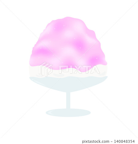 A pastel pink, sparkling, fluffy shaved ice dessert for summer. A pastel pink, sparkling, fluffy shaved ice dessert for summer. 140848354