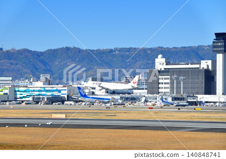 A panoramic view of Itami Airport from Sky Park A panoramic view of Itami Airport from Sky Park 140848741