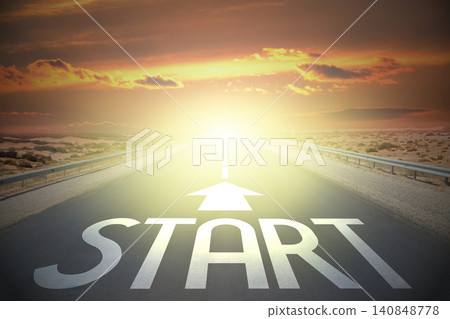 Road concept - start Road concept - start 140848778