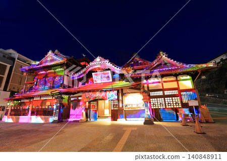 [Ehime Prefecture] Projection mapping at Dogo Onsen Main Building 140848911