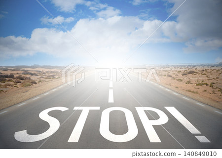 Road concept - stop Road concept - stop 140849010