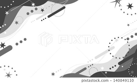 可愛的弧形波浪和流星孟菲斯風格背景 140849110