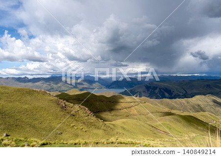 Rolling Green Mountains Between Cusco and Waqrapukara, Peru Rolling Green Mountains Between Cusco and Waqrapukara, Peru 140849214