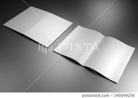 A4 to A5 brochure mockup with cover and content pages 140849256