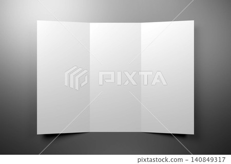 DL brochure mockup on grey background 140849317