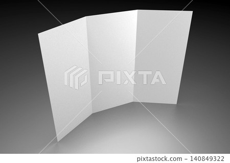 DL brochure mockup on grey background 140849322
