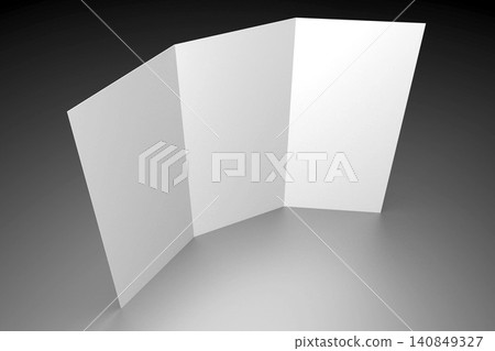 DL brochure mockup on grey background 140849327