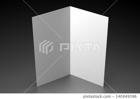 DL brochure mockup on grey background 140849396