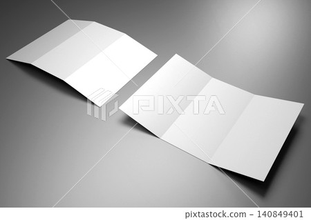DL brochure mockup on grey background 140849401