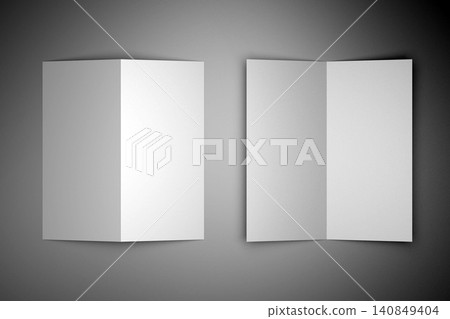 DL brochure mockup on grey background 140849404