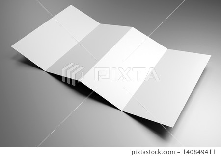 DL brochure mockup on grey background 140849411