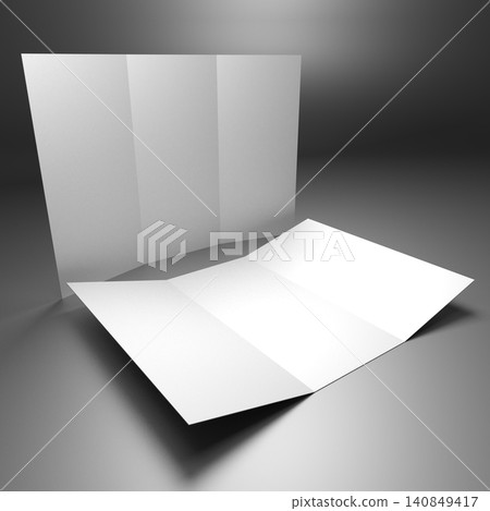 DL brochure mockup on grey background 140849417