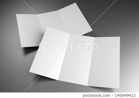 DL brochure mockup on grey background 140849422