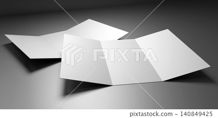 DL brochure mockup on grey background 140849425