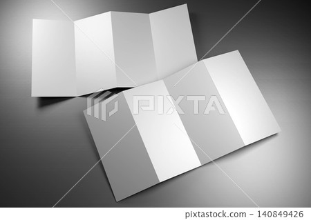 DL brochure mockup on grey background 140849426
