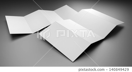 DL brochure mockup on grey background 140849429