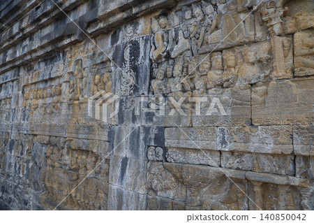 Borobudur Temple, Yogyakarta, Java, Indonesia - World Heritage Site - One of the world's three greatest Buddhist sites Borobudur Temple, Yogyakarta, Java, Indonesia - World Heritage Site - One of the world's three greatest Buddhist sites 140850042