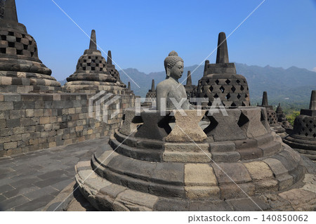 Borobudur Temple, Yogyakarta, Java, Indonesia - World Heritage Site - One of the world's three greatest Buddhist sites Borobudur Temple, Yogyakarta, Java, Indonesia - World Heritage Site - One of the world's three greatest Buddhist sites 140850062