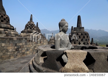Borobudur Temple, Yogyakarta, Java, Indonesia - World Heritage Site - One of the world's three greatest Buddhist sites 140850067