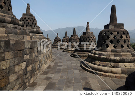 Borobudur Temple, Yogyakarta, Java, Indonesia - World Heritage Site - One of the world's three greatest Buddhist sites Borobudur Temple, Yogyakarta, Java, Indonesia - World Heritage Site - One of the world's three greatest Buddhist sites 140850080