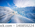 Perito moreno glacier patagonia los glaciares national park frozen ice field under bright sky calm travel nature scene 140850224