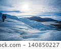 Perito moreno glacier patagonia los glaciares national park hikers trek across perito moreno glacier patagonia los glaciares 140850227