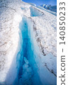 Perito moreno glaciers ice crevasse blue snow patagonia landscape with deep frozen fissure under clear sky 140850233