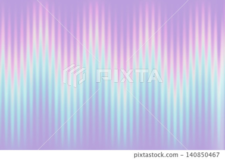 Ribbed glass surface with gradient blue and purple wave. Abstract iridescent backdrop with flowing light effects and pastel tones on textured glass panel. Vector illustration 140850467