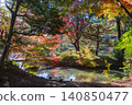 渡月橋與六義園的秋葉 140850477