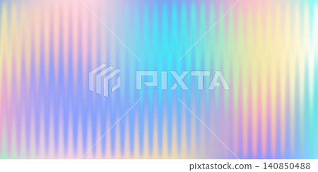 Ribbed holographic texture with iridescent pastel hues. Corrugated surface with rainbow spectrum reflections, and soft blue-pink wave gradation for modern abstract backgrounds. Vector illustration Ribbed holographic texture with iridescent pastel hues. Corrugated surface with rainbow spectrum reflections, and soft blue-pink wave gradation for modern abstract backgrounds. Vector illustration 140850488