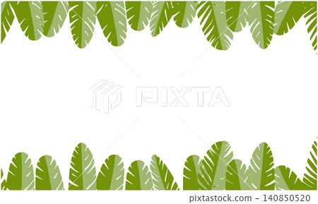 Banana leaves with banana vector background. Banana leaves with banana vector background. 140850520
