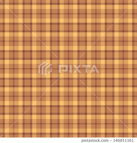 Many vector seamless pattern, abstract check background plaid. Twill textile texture fabric tartan in orange and red colors. 140851161