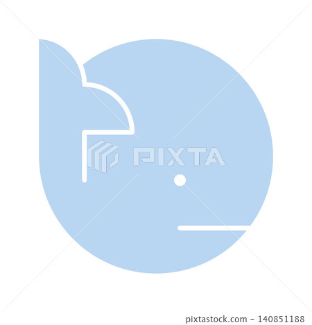 Minimal blue whale icon designed as a simple rounded sphere shape vector illustration. Clean flat style marine symbol representing ocean life, nature and ecological design concept. Minimal blue whale icon designed as a simple rounded sphere shape vector illustration. Clean flat style marine symbol representing ocean life, nature and ecological design concept. 140851188
